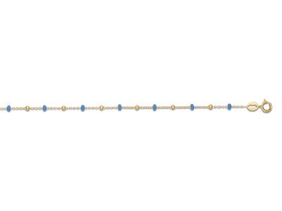 Armband Blaue Kugeln, 17 Cm, 18k Gelbgold - Standard Bild - 1