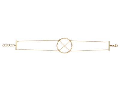 Armband Saturn, 16,50-18 Cm, 18k Gelbgold