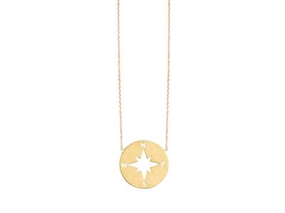 Halskette Kardinalpunkte 15 Mm, 40-42 Cm, 18k Gelbgold - Standard Bild - 1