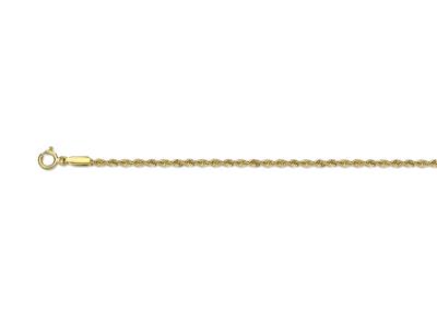 Halskette Hohlseil 1,70 Mm, 60 Cm, Gelbgold 18k