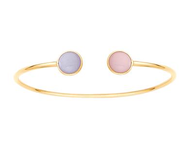 Armband Mit Hohler Rohre, Opal Und Amethyst, 58 X 48 Mm, 18k Gelbgold - Standard Bild - 1