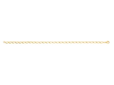Armband Aus Massivem Pferdegeflecht 3,80 Mm, 21 Cm, Gelbgold 18k - Standard Bild - 1