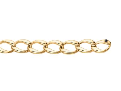 Armband Ovale Durchbrochene Masche 13 Mm, 19 Cm, 18k Gelbgold