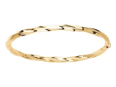 Armband Verdrehter Hohlring, Innendurchmesser 60 Mm, 18k Gelbgold - Standard Bild - 1