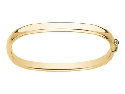 Armband Mit Ovaler Rohre 5,50 Mm, Rectanlge-form 57 X 45 Mm, 18k Gelbgold