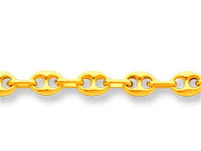 Armband Kaffeebohne Hohl 3,30 Mm, 19 Cm, Gelbgold 750 - Standard Bild - 2