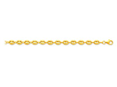 Armband Kaffeebohne Hohl 6 Mm, 21 Cm, Gelbgold 750 - Standard Bild - 1