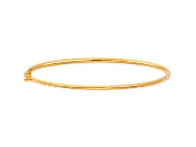 Armreif, Runder Massivdraht 2 Mm, Innendurchmesser 60 Mm, Gelbgold 750 - Standard Bild - 1