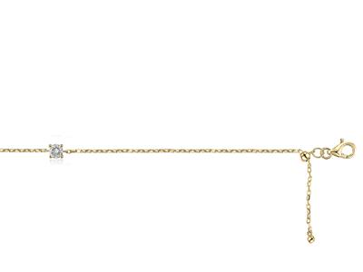 Solitärarmband For\at-masche, Diamant 0,15ct, 17 Cm, 18k Gelbgold - Standard Bild - 3