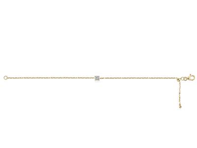 Solitärarmband For\at-masche, Diamant 0,15ct, 17 Cm, 18k Gelbgold - Standard Bild - 4