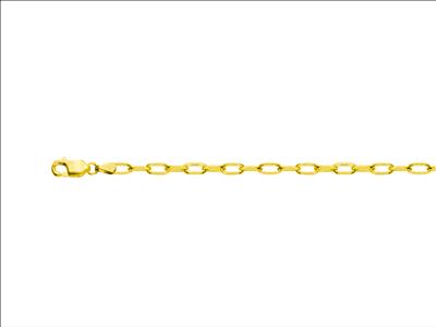 Halskette Rechteckige Hohlkette 2,95 Mm, 50 Cm, 18 Kt Gelbgold - Standard Bild - 1