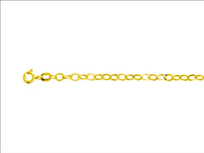 Halskette Flache Hohle Ankerkette 3,15 Mm, 50 Cm, 18 Kt Gelbgold - Standard Bild - 1