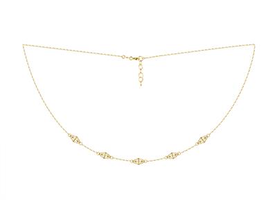 Halskette Rauten Filigran-motive, 42+3 Cm, Gelbgold 750 - Standard Bild - 1