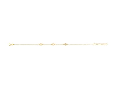 Armband Rauten Filigran-motive, 17+3 Cm, Gelbgold 750 - Standard Bild - 1