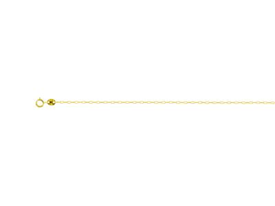Collier Netz Flache Gliederkette Länglich 1,20 Mm, 45 Cm, 18k Gelbgold - Standard Bild - 1