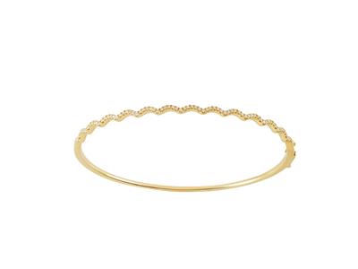 Armband Wellen, Diamanten 0,42ct, 50 X 60 Mm, 18k Gelbgold