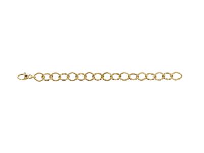 Rautenarmband 10 Mm, Quadratisches Hohlrohr, 19 Cm, Gelbgold 18k - Standard Bild - 1