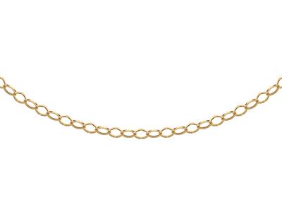 Halskette Rautenmasche 10 Mm, Quadratisches Hohlrohr, 45 Cm, Gelbgold 18k - Standard Bild - 1