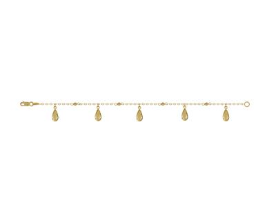 Armband Mit Tropfenpampillen 10 Mm, 18 Cm, 18k Gelbgold - Standard Bild - 1