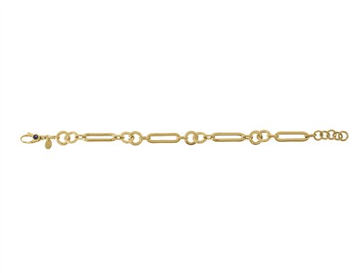 Armband Glieder Rund Und Oval 9 Mm,17,50+2 Cm, Gelbgold 18 Kt - Standard Bild - 1