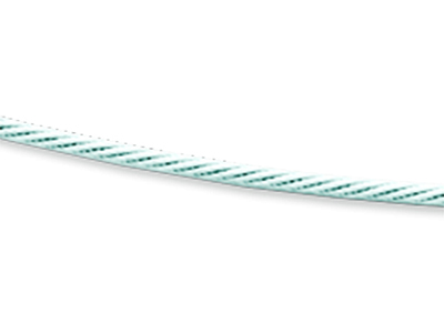 Halskette Kabel 1 Mm, 42 Cm, Weissgold 18k Rhodiniert - Standard Bild - 2