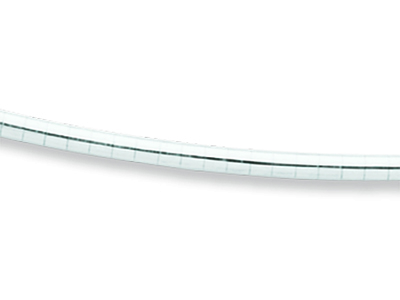 Omega-halskette Rund 2 Mm, 42 Cm, Or Gris 18k Rhodiniert - Standard Bild - 2