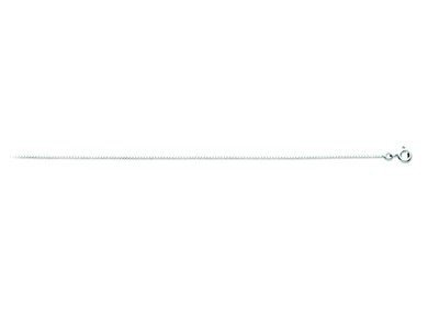 Venezianische Maschenkette 0,90 Mm,42 Cm, 18k Weißgold, Rhodiniert - Standard Bild - 1