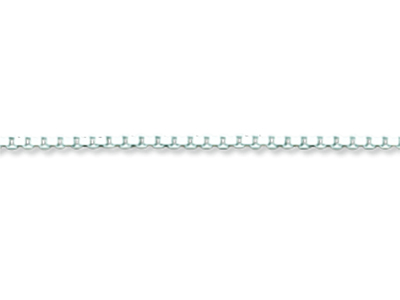 Venezianische Maschenkette 0,90 Mm,42 Cm, 18k Weißgold, Rhodiniert - Standard Bild - 2