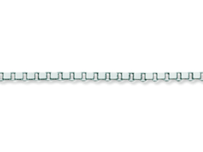 Venezianische Kette 1,08 Mm, 45 Cm,18k Weißgold, Rhodiniert - Standard Bild - 2