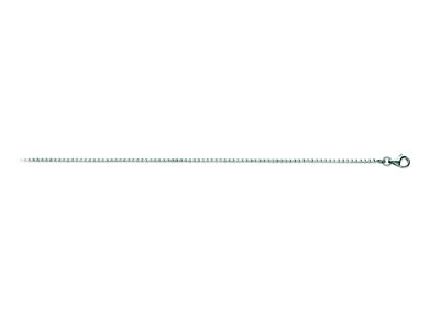 Venezianische Gliederkette 1,24 Mm,45 Cm, Rhodiniertes 18k Weißgold - Standard Bild - 1