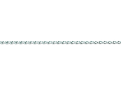 Kette Aus Massiven Panzerkette 1,50mm, 42 Cm, 18k Weißgold, Rhodiniert - Standard Bild - 2