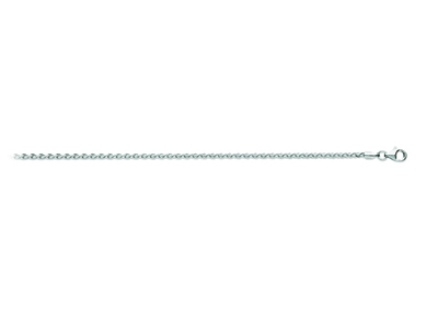 Kette Aus Massiven Panzerkette 2,30mm, 50 Cm, 18k Weißgold Rhodiniert - Standard Bild - 1