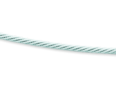 Halskette Kabelkette 1,4 Mm, 50 Cm,18k Weißgold, Rhodiniert - Standard Bild - 2