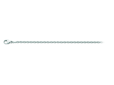 For\at-glied Kette Diamantgeschnitten 1 Mm, 40 Cm, 18k Weißgold, Rhodiniert - Standard Bild - 1