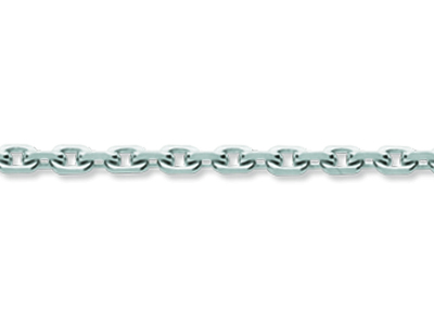 Diamantkette For\at 1,30mm, 40 Cm, 18k Weißgold, Rhodiniert - Standard Bild - 2