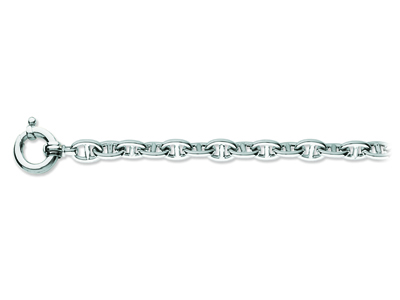 Armband Marine For\at Hohlmasche 10mm, 20 Cm, 18k Weißgold Rhodiniert - Standard Bild - 1