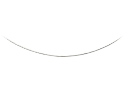 Halskette Kabel 0,75 Mm, 42 Cm, 18k Weigold, Rhodiniert