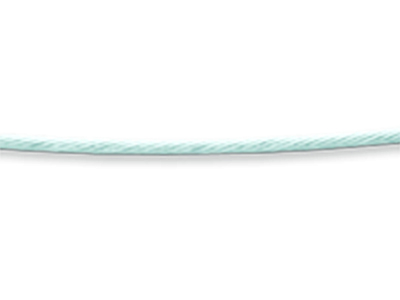 Halskette Kabel 0,75 Mm, 42 Cm, 18kweißgold, Rhodiniert - Standard Bild - 2