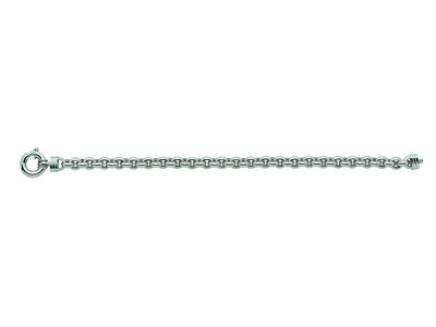 Armband Aus Jaseron-glieder 6,20 Mm, 19,5 Cm, 18 Karat Weißgold. Ref. 3348 - Standard Bild - 1