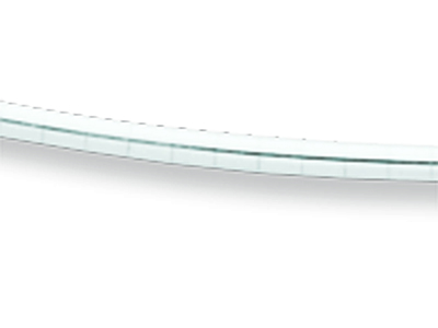 Omega-halskette, Rund 1,5 Mm, Abnehmbare Endstücke, 45 Cm, 18k Weißgold, Rhodiniert - Standard Bild - 2