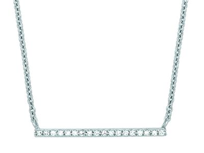Halskette Barrette, Diamant-pavé 0,07ct, 40-45 Cm, 18k Weigold