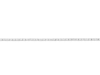 Armband Rivi}re Diamanten 1ct 123 Steine , 18 Cm, 18k Weißgold - Standard Bild - 2