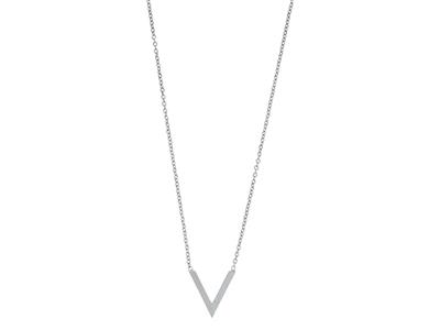 For\at-kette, Motiv V, 40-42 Cm, 18k Weißgold - Standard Bild - 1