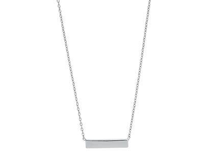 For\at-kette, Motiv Barrette 15 Mm,40-42 Cm, 18k Weißgold - Standard Bild - 1