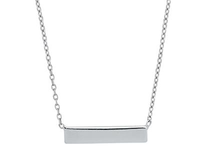 For\at-kette, Motiv Barrette 15 Mm,40-42 Cm, 18k Weißgold - Standard Bild - 2