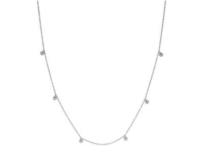 For\at-rundgliederkette, 6 Pastillen, 40-42 Cm, 18k Weißgold - Standard Bild - 1