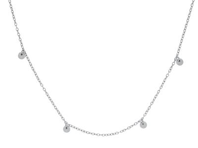 For\at-rundgliederkette, 6 Pastillen, 40-42 Cm, 18k Weißgold - Standard Bild - 2