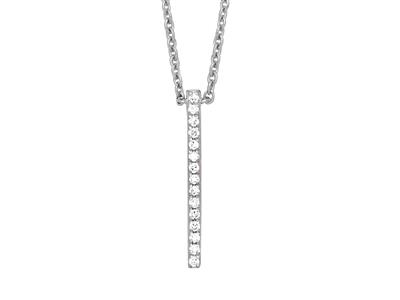 Halskette Linie Diamanten 0,05ct, 38-39-40 Cm, 18k Weigold