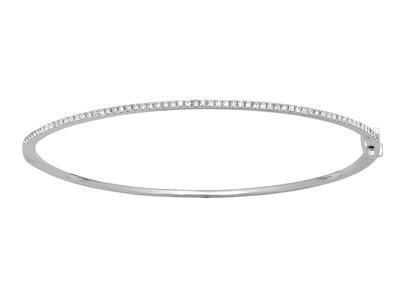 Armband Jonc 0,39ct, 60 X52 Mm, 18kweigold