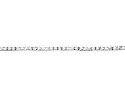 Armband Rivière De Diamants 0,50ct 118  Steine , 17,5 Cm, 18k Weigold
